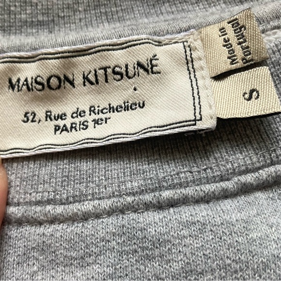 Maison Kitsuné Parisienne Sweatshirt Grey - Picture 4 of 5
